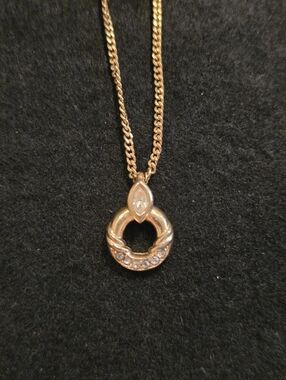 RARE 1970s Christian Dior CD Marquise Pave Necklace